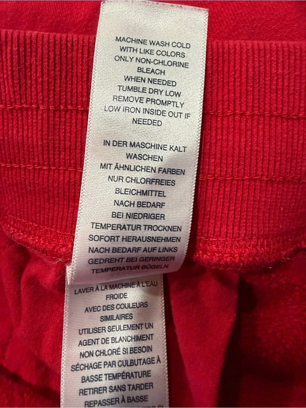 True Religion Red Fleece Shorts Horseshoe Logo Sz S — No Drawstring